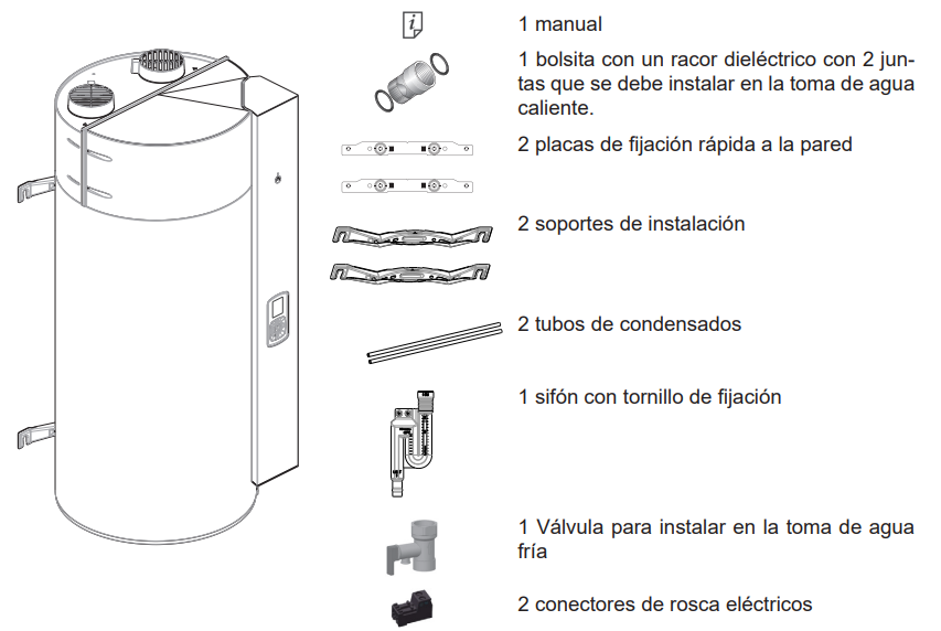   Contenido del producto Bomba de Calor Aerotermia THERMOR AEROMAX VM R290